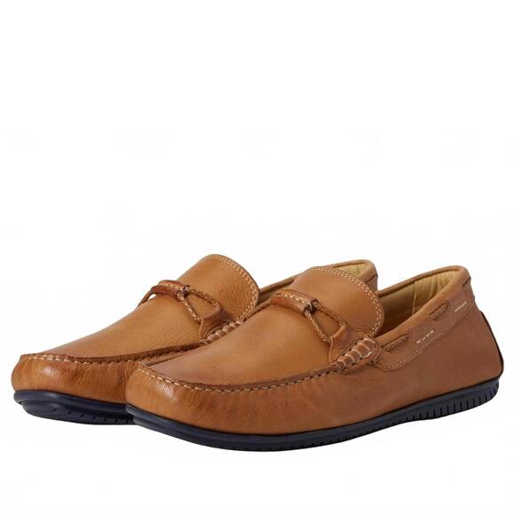 NEW MARTIN DINGMAN men’s bermuda braid loafers in cappuccino
